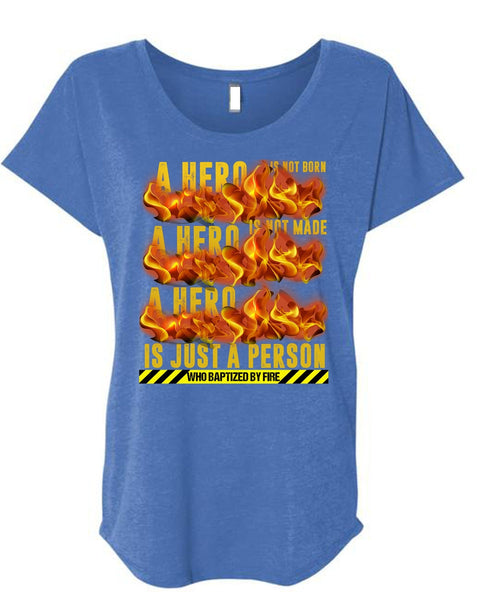 Who Baptized By Fire T Shirt, Being A Cooker T Shirt, Cool Shirt (Ladies' Triblend Dolman Sleeve)