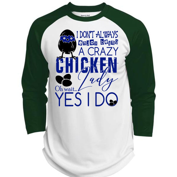 Being A Crazy Chicken Lady T Shirt, I Love Chicken T Shirt, Awesome T-Shirts  (Polyester Game Baseball Jersey)