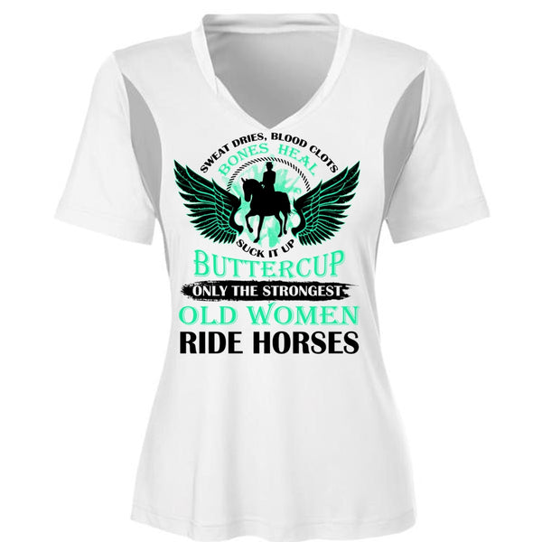 Only The Strongest Old Women Ride Horses T Shirt, Sport T Shirt