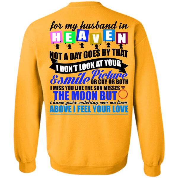 I Love Husband T Shirt, For My Husband In Heaven Sweatshirt