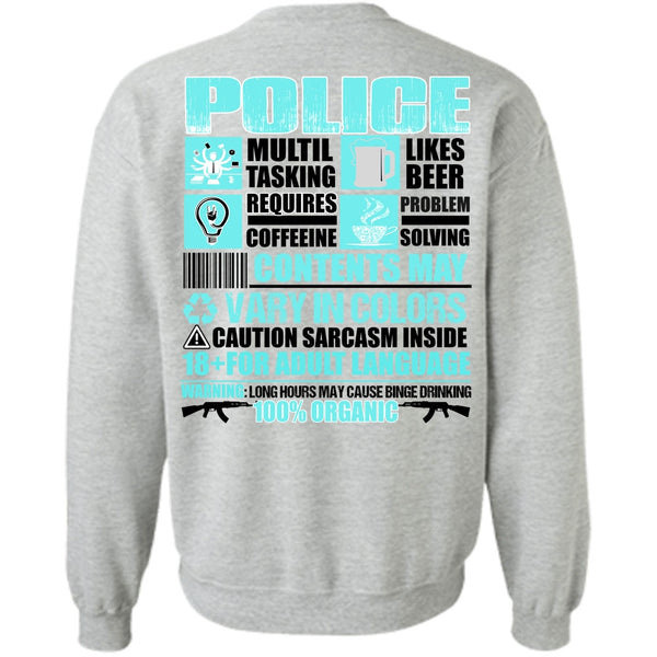 I Love Police T Shirt, Police Multitasking Sweatshirt