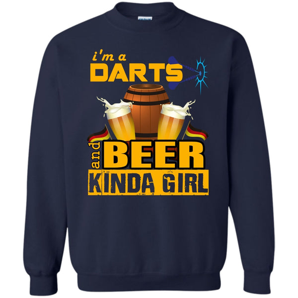 Beer Kinda Girl T Shirt, Coolest Darts Girl Sweatshirt