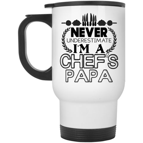 Cool Gift For Dad Travel Mug, I'm A Chef's Papa Mug