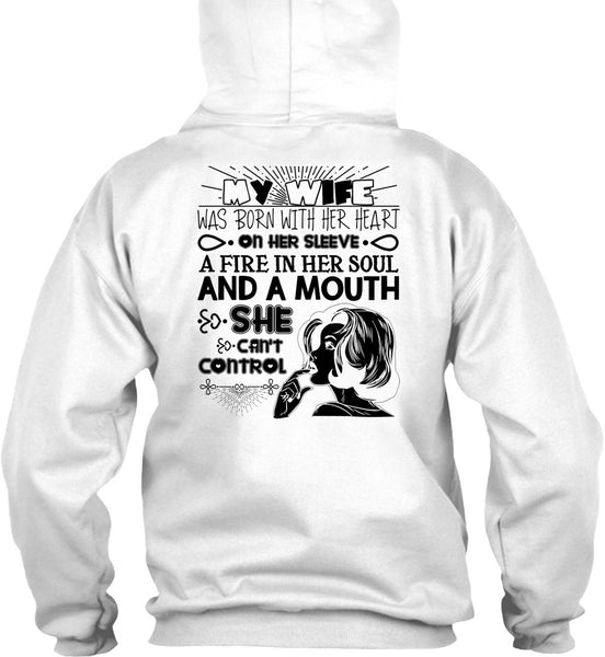 My Wife Was Born With Her Heart T Shirt, I Love Wife T Shirt