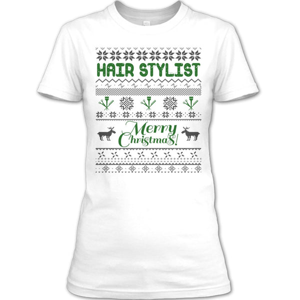 Hair Stylist Merry Christmas T Shirt, Gift For Merry Christmas T Shirt