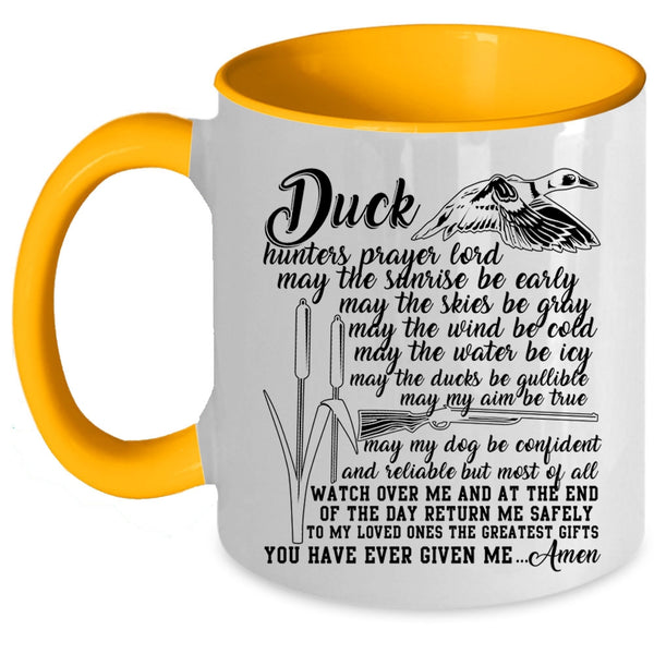 Funny Duck Hunting Coffee Mug, Duck Hunter Prayer Accent Mug