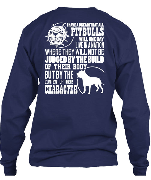 I Have A Dream That All Pit Bulls T Shirt, Judge By The Build T Shirt