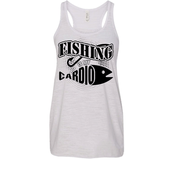 Fishing Is My Cardio T Shirt, Funny Fishing Tank Top
