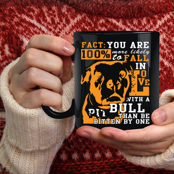 Fall In Love With A Pit Bull Coffee Mug, Cute Dogs Coffee Cup