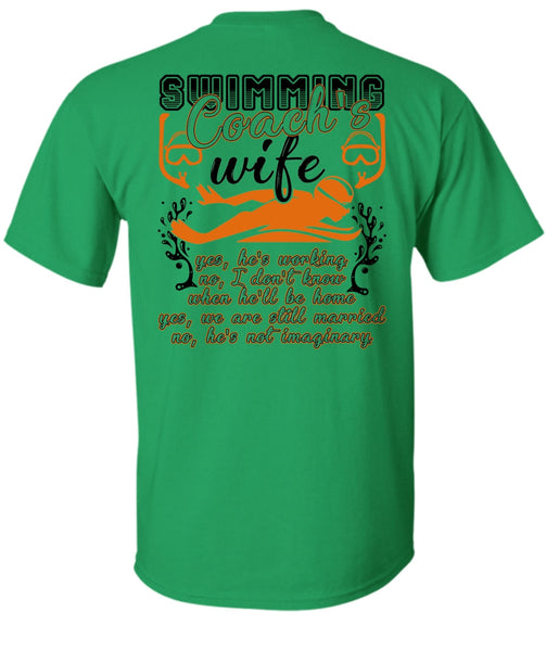 Swimming Coach's Wife T Shirt, I Love Swimming T Shirt