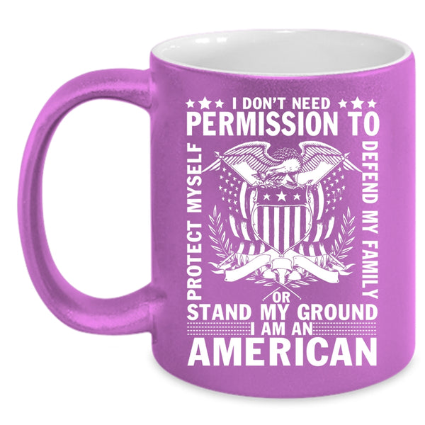 I Am An American Coffee Mug, American Flag Coffee Cup