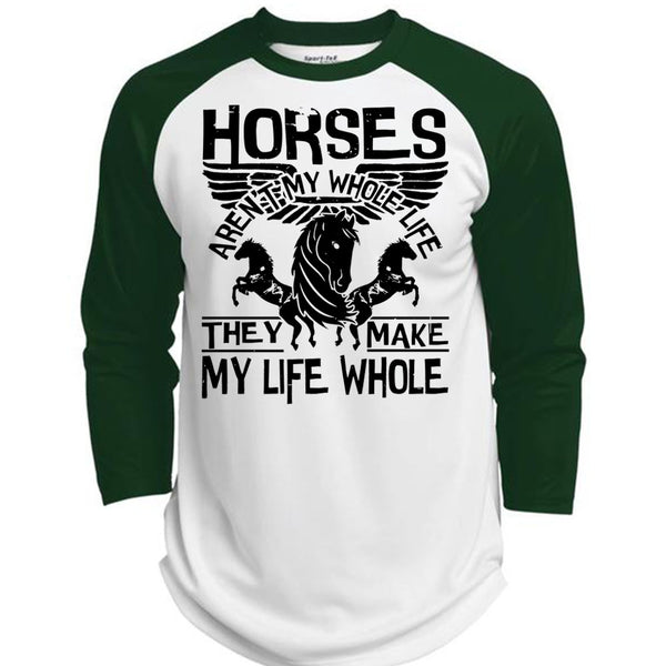 Horses Aren't My Whole Life T Shirt, I Love Equestrian T Shirt, Awesome T-Shirts  (Polyester Game Baseball Jersey)