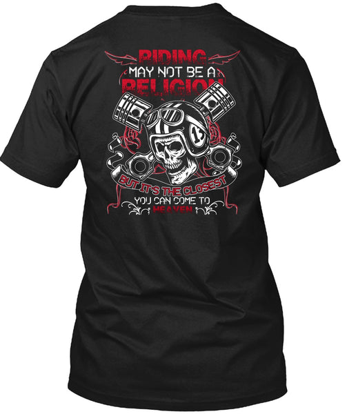 A black t-shirt with the shopify logo