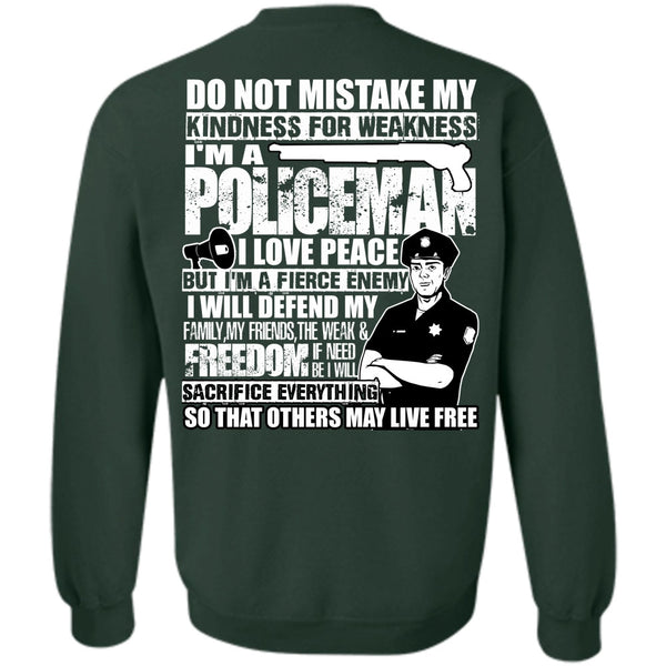 I Love Peace T Shirt, I Love Police Sweatshirt