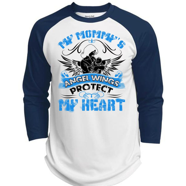 My Mommy's Angel Wings T Shirt, Being A Mom T Shirt, Awesome T-Shirts  (Polyester Game Baseball Jersey)