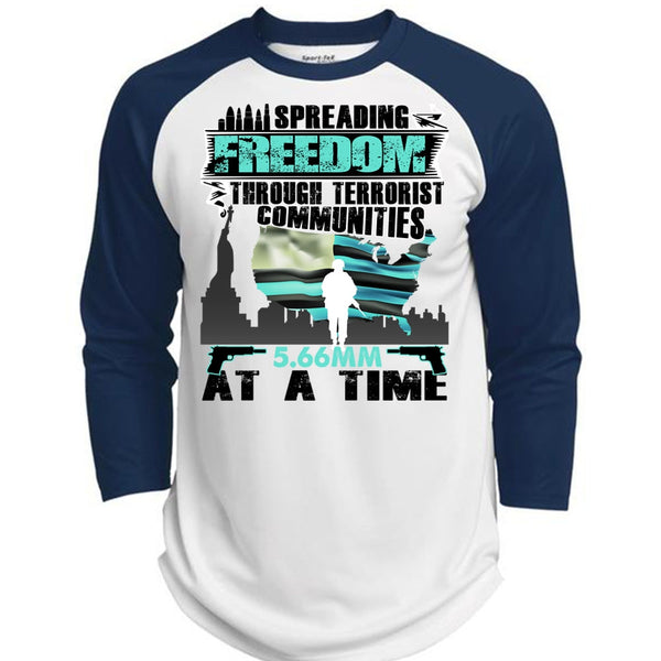 Spreading Freedom T Shirt, I Love Veteran T Shirt, Awesome T-Shirts  (Polyester Game Baseball Jersey)