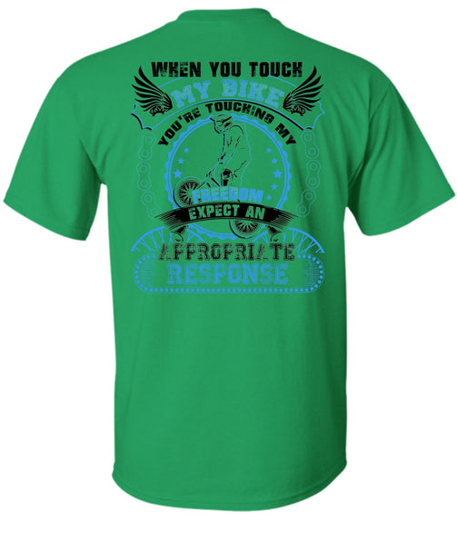 You Touch My Bike T Shirt, I Love Biker T Shirt