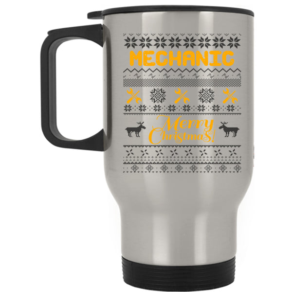 Merry Christmas Travel Mug, Mechanic Mug