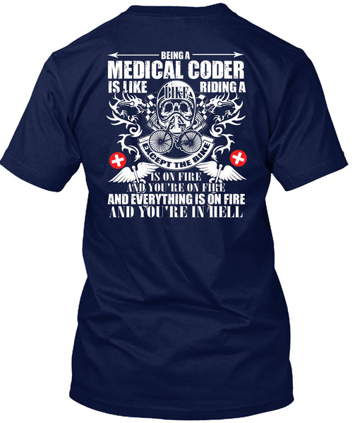 Being A Medical Coder T Shirt, You're In Hell T Shirt