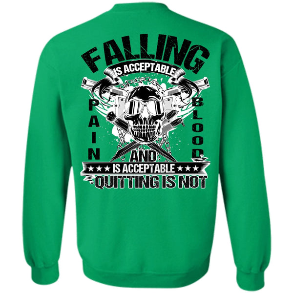I Love Veteran T Shirt, Falling Is Acceptable Sweatshirt