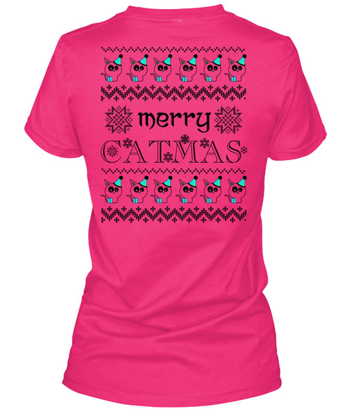 Merry Catmas T Shirt, Happy New Year T Shirt