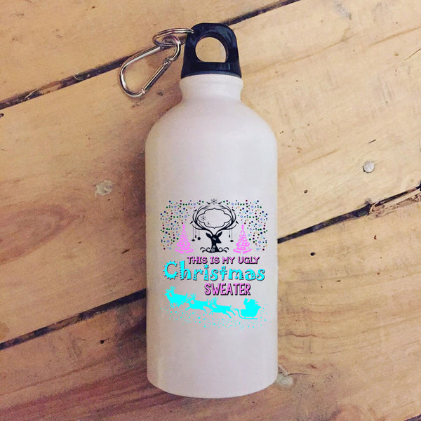 This Is My Ugly Christmas Sweater 20 oz Stainless Steel Bottle,Cute Christmas Outdoor Sports Water Bottle
