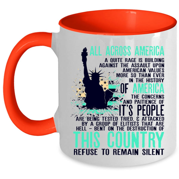 Cool Gift For Veterans Coffee Mug, All Across America Accent Mug