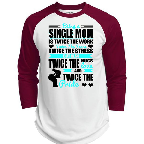 Being A Single Mom T Shirt, I Love Mom T Shirt, Awesome T-Shirts  (Polyester Game Baseball Jersey)