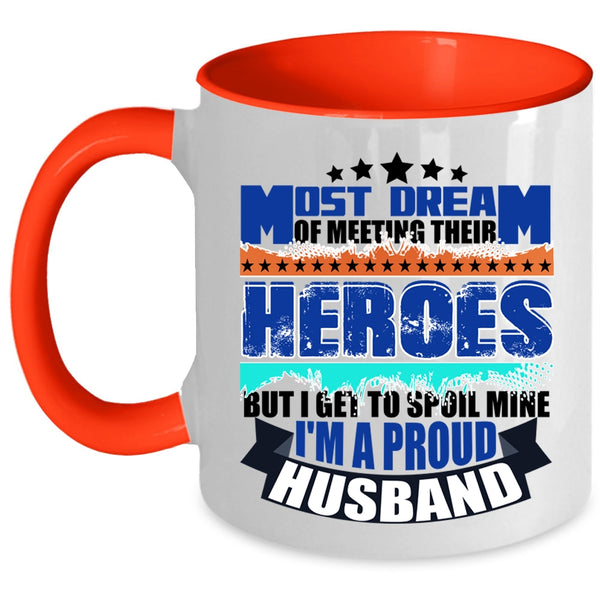 Cool Husband Coffee Mug, I'm A Proud Husband Accent Mug