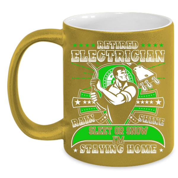 Retired Electrician Coffee Mug, Awesome Retirement Coffee Cup