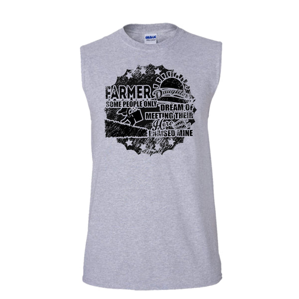 Farmer Daughter T Shirt, Gift For Daughter Tank Top (Men's Cotton Sleeveless)