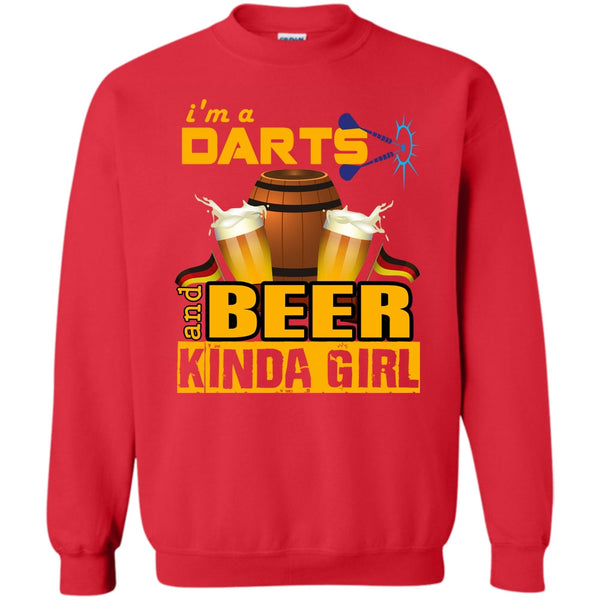 Beer Kinda Girl T Shirt, Coolest Darts Girl Sweatshirt