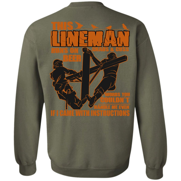 I Love Lineman T Shirt, I Came With Instructions Sweatshirt