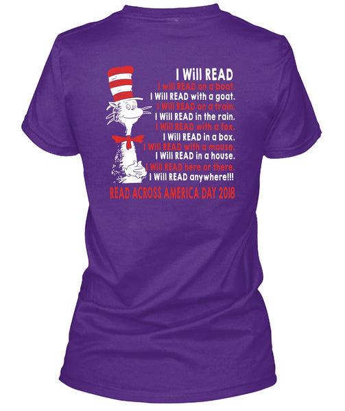 The Cat in the Hat T Shirt, I Will Read With A Mouse T Shirt, I Will Read In A House T Shirt
