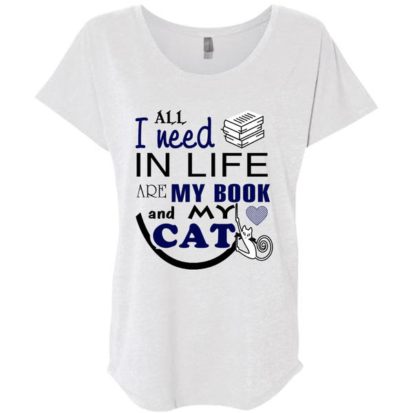 All I Need In Life Are My Book And My Cat T Shirt, I Love Cat T Shirt, Cool Pets T Shirt