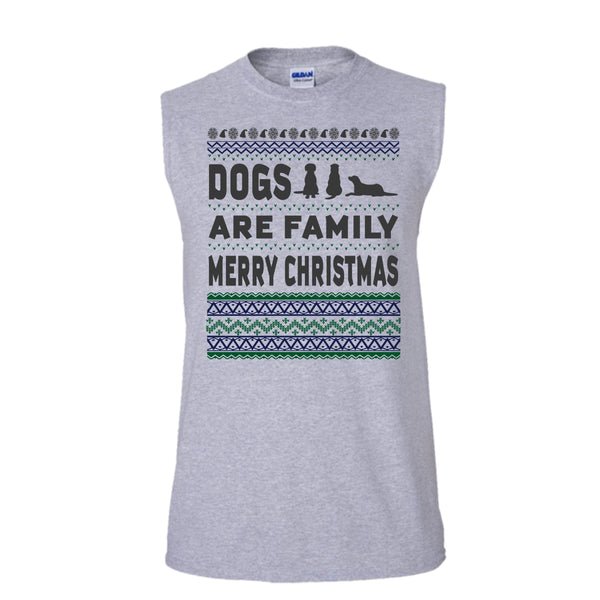 Dog Are Family T Shirt, Coolest Dog Lover Tank Top (Men's Cotton Sleeveless)