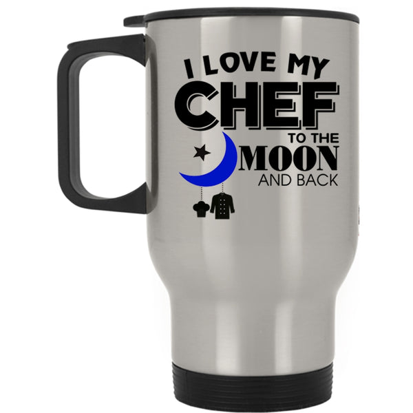 Gift For Chef's Husband Travel Mug, I Love My Chef Mug