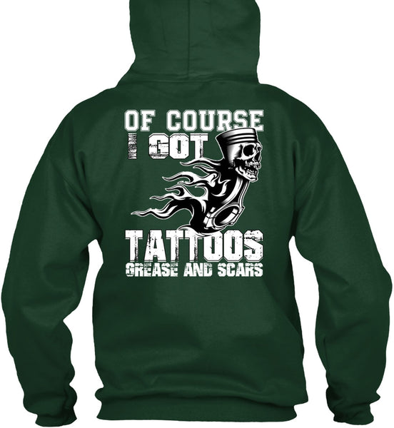 I Got Tattoos Grease T Shirt, I Love Mechanic T Shirt