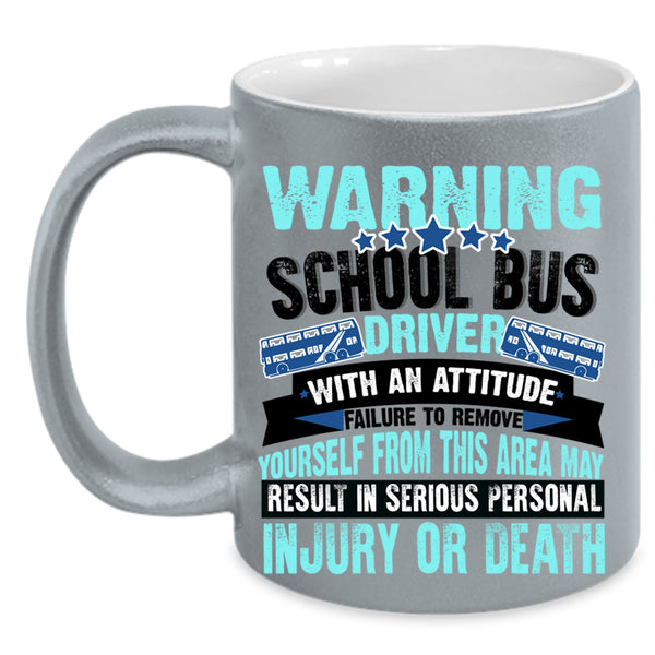 Funny School Bus Driver Coffee Mug, School Bus Driver Accent Mug