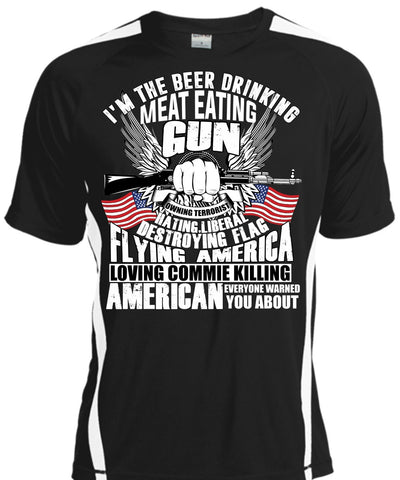 A black t-shirt with the shopify logo