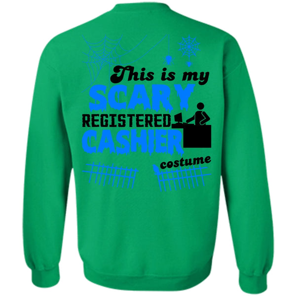 Wait For Halloween T Shirt, This Is My Scary Registered Cashier Costume Sweatshirt