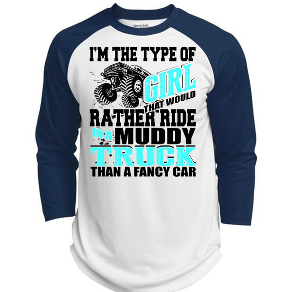 Ride In A Muddy Truck T Shirt, I Love Jeep T Shirt, Awesome T-Shirts  (Polyester Game Baseball Jersey)