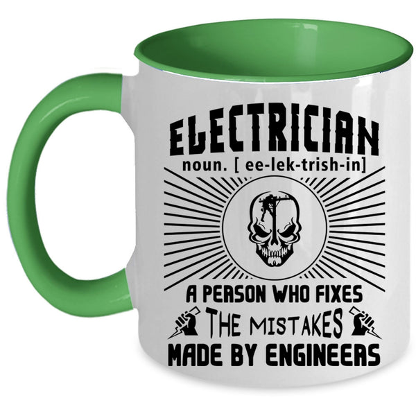 The Mistakes Made By Engineers Coffee Mug, Electrician Accent Mug