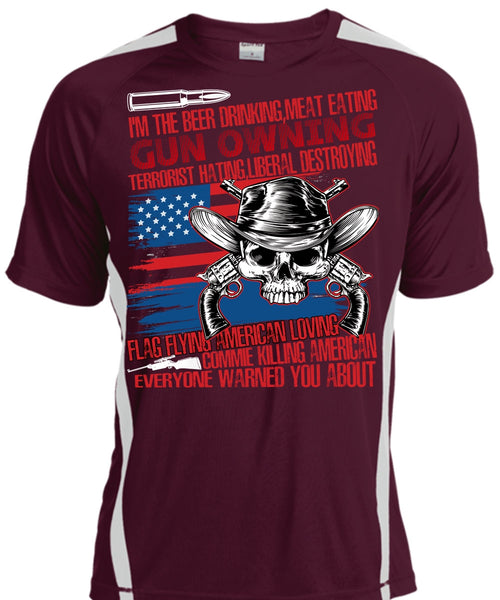 Meat Eating Gun Owning T Shirt, Flag Flying T Shirt, Cool Shirt