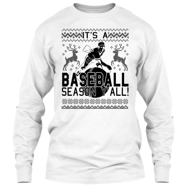 It's A Baseball Season Y'all T Shirt, Merry Christmas Gift T Shirt