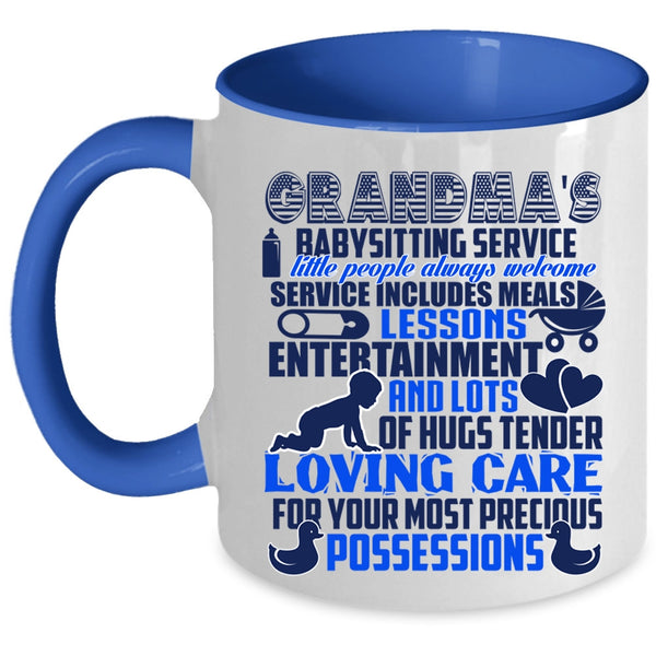 Grandma's Loveing Care Coffee Mug, Grandma's Babysitting Service Accent Mug