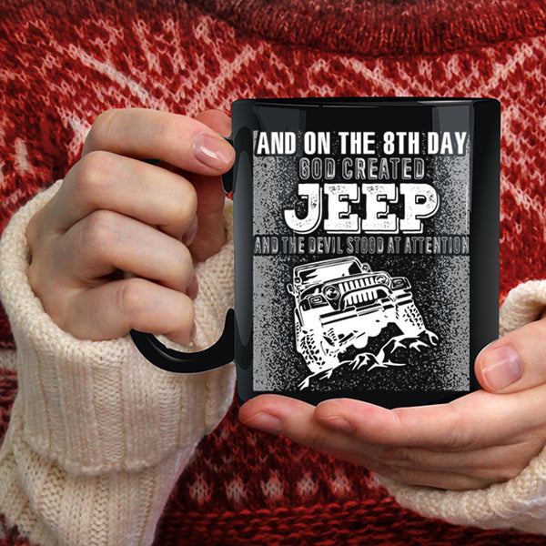 On The 8th day God Created Jeep Coffee Mug, Funny Jeep Driver Coffee Cup
