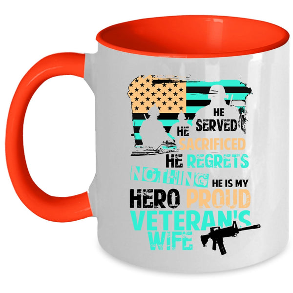 Beautiful Wife Coffee Mug, Proud Veteran's Wife Accent Mug