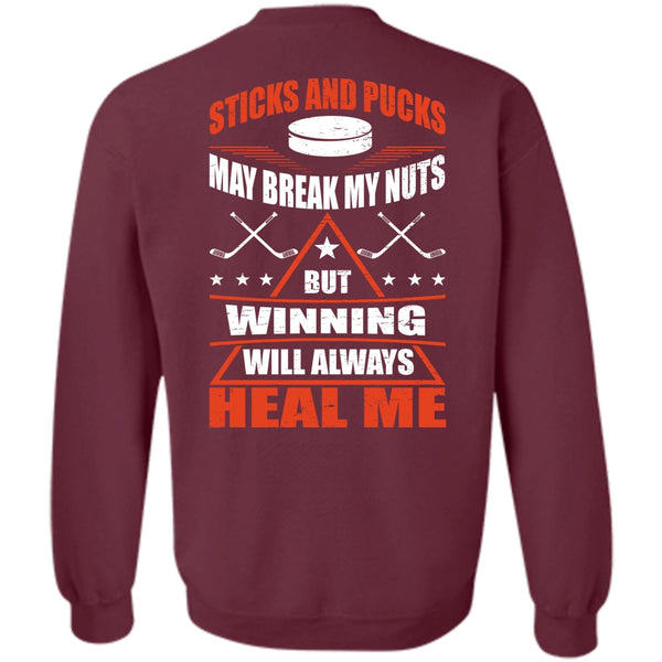 Winning Will Always Heal Me T Shirt, I Love Hockey Sweatshirt