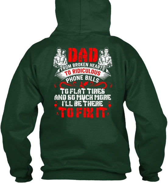 Dad From Broken Heart T Shirt, Being A Papa T Shirt